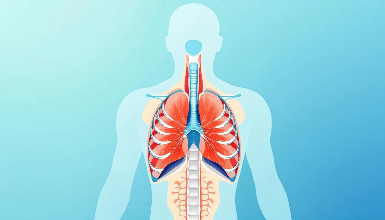 Diaphragmatic breathing technique illustration