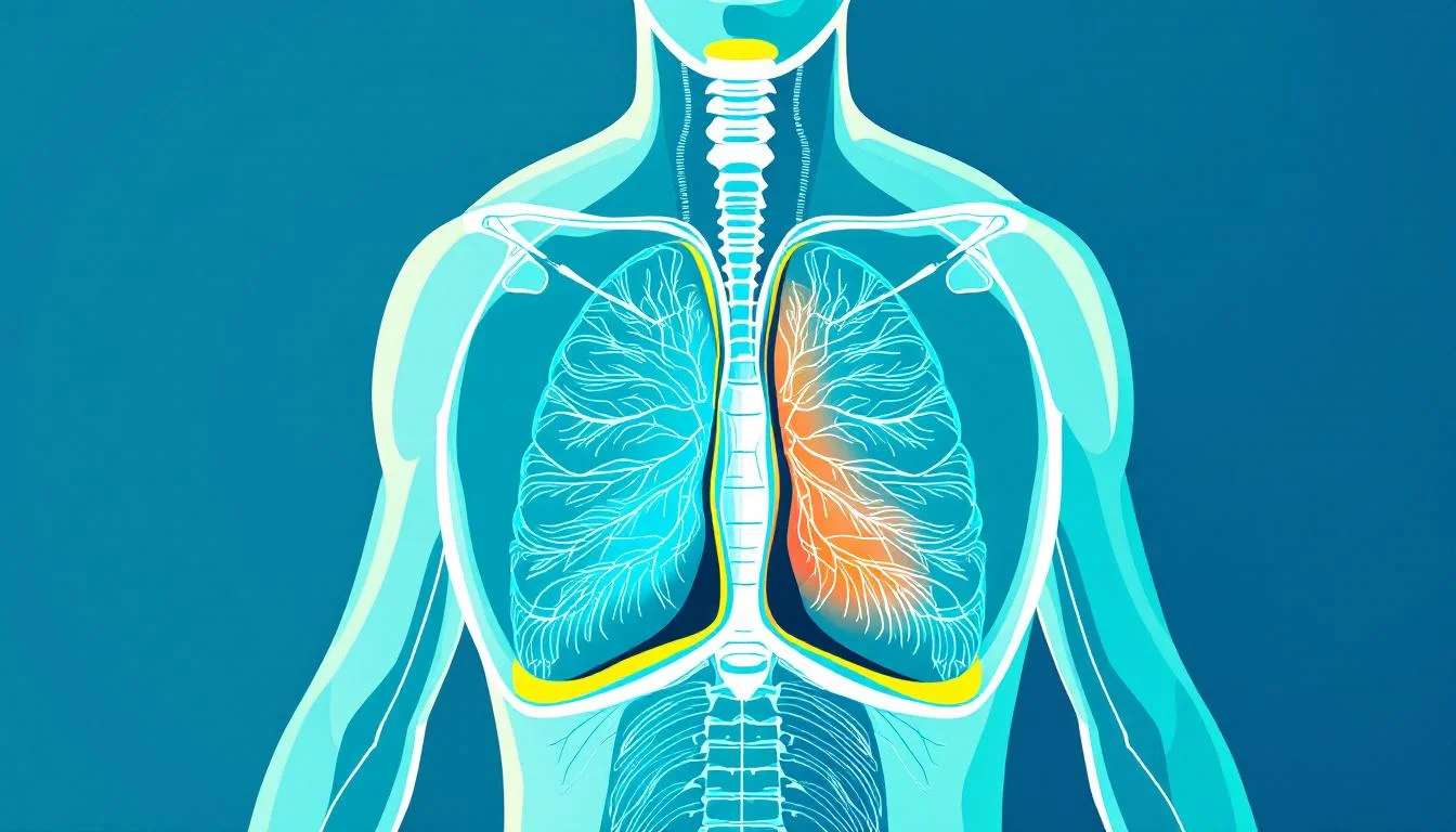 Diaphragmatic breathing technique illustration