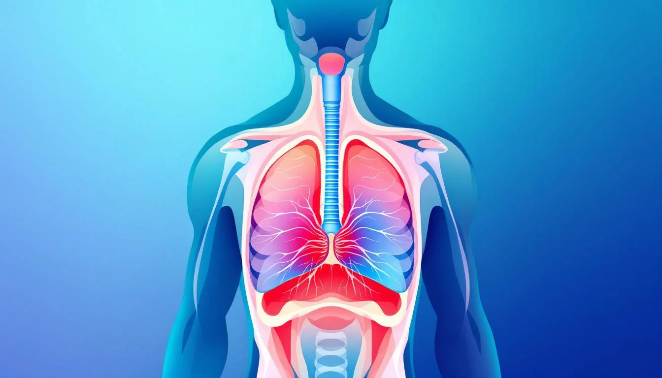 Diaphragmatic breathing technique illustration